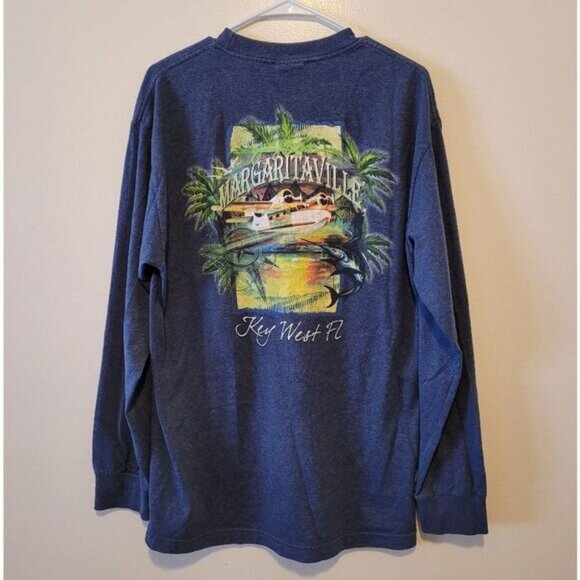 Vtg Jimmy Buffetts Margaritaville Key West Long Sleeve Shirt Large - Picture 2 of 8